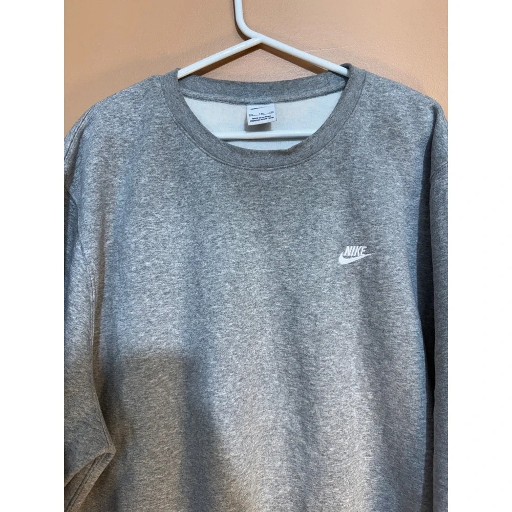 Nike Sportswear Club Fleece Crewneck Sweatshirt Heather Grey XXL BV2662-063